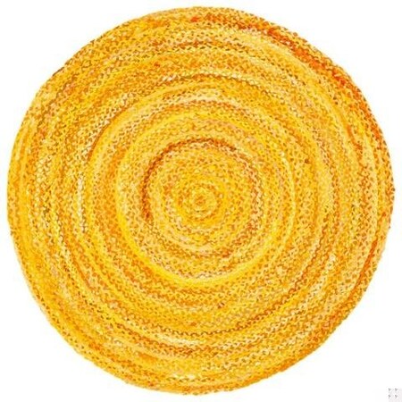 Safavieh Braided Global Round Hand-Woven RugsGold 4 x 4 ft. BRD452D-4R